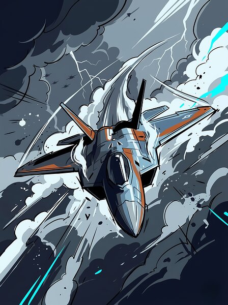 Thunderstorm Fighter Jet Attack by Can daryl