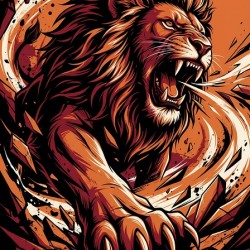 Raging Fire Lion