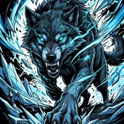 Frozen Frost Wolf