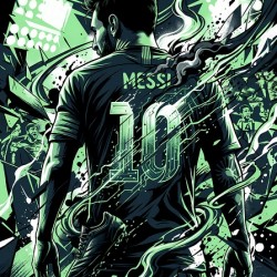 Lionel Messi Dynamic Vector Energy Art
