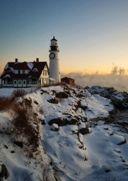 Winter tyme Lighthouse by MBMiller