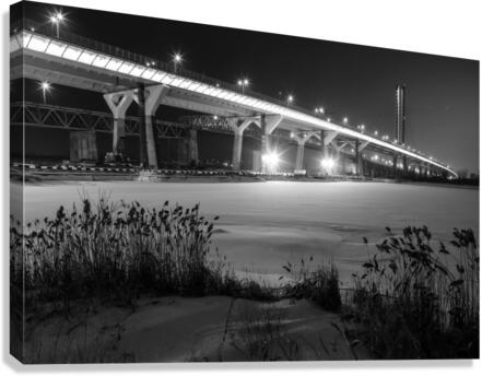 bridge bw Canvas Print