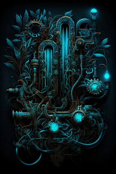 Steampunk Abstract Print