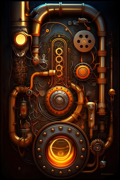 Steampunk Abstract2 Print