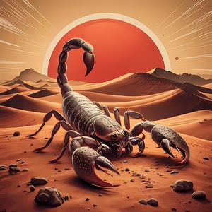 Scorpion In The Desert
