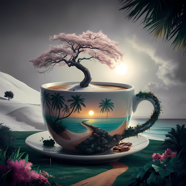 Coffee Cup With Tree by samo styel