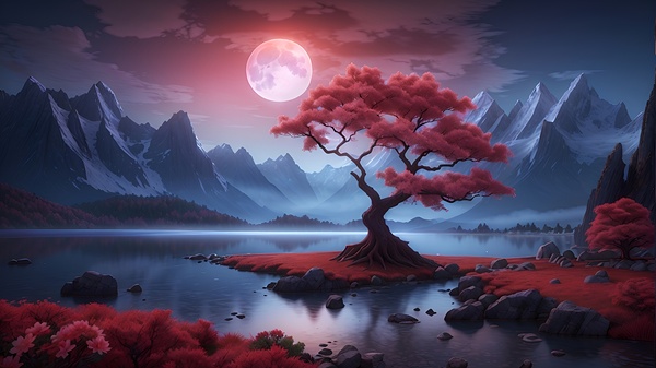 mystical landscape Print