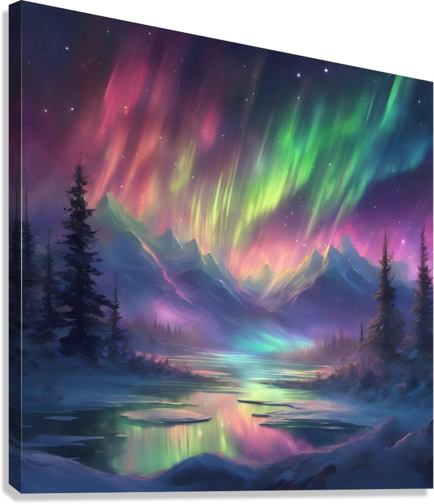 Aurora borealis Canvas Print