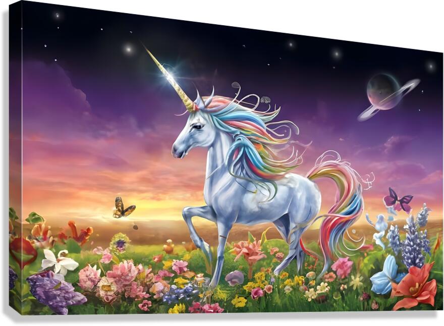 glowing unicorn Canvas Print