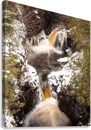 Cascade Falls. Wintertime. Canvas Print