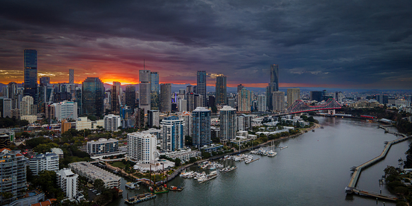 Brisbane River Sunset Print