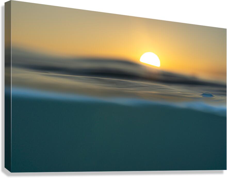 Half water sun Canvas Print