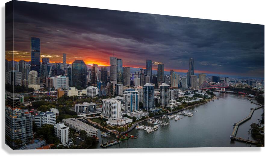Brisbane River Sunset Canvas Print