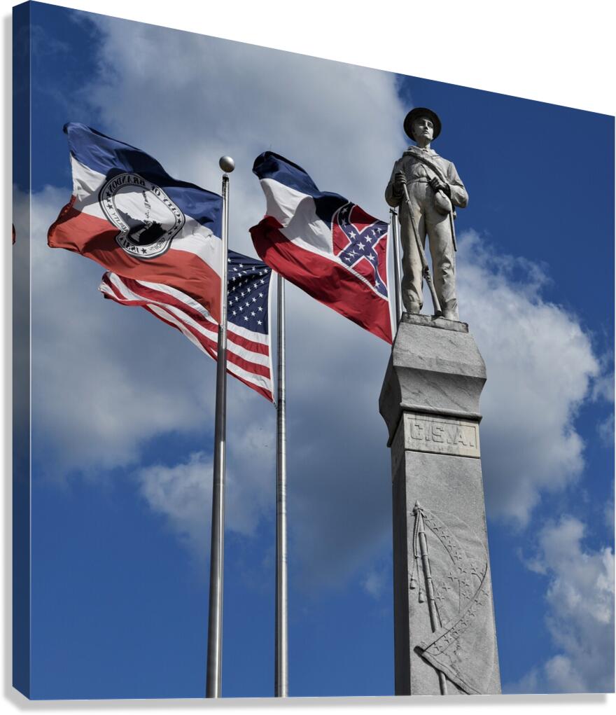 Confederate Statue  Canvas Print