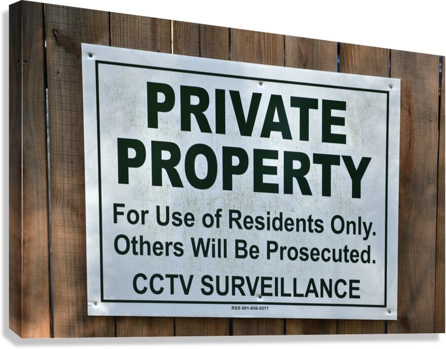 Private Property. Canvas Print