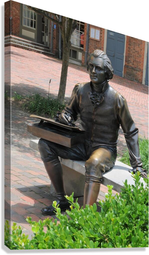 Thomas Jefferson Statue. Canvas Print