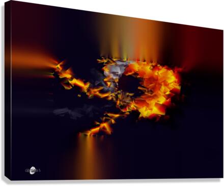 Bleu Or Canvas Print