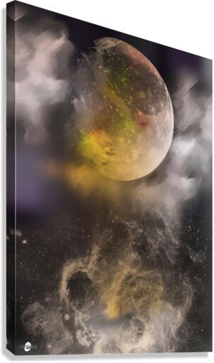 Lune eclairee Canvas Print