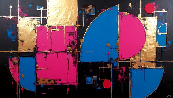 Electrified Geometric Abstraction by Dosup