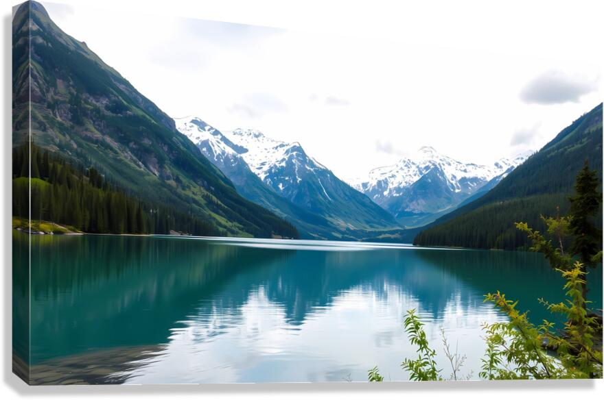 Serene Alpine Reflection Canvas Print