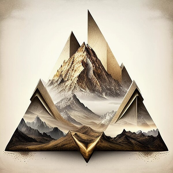 Triangular Peaks Print