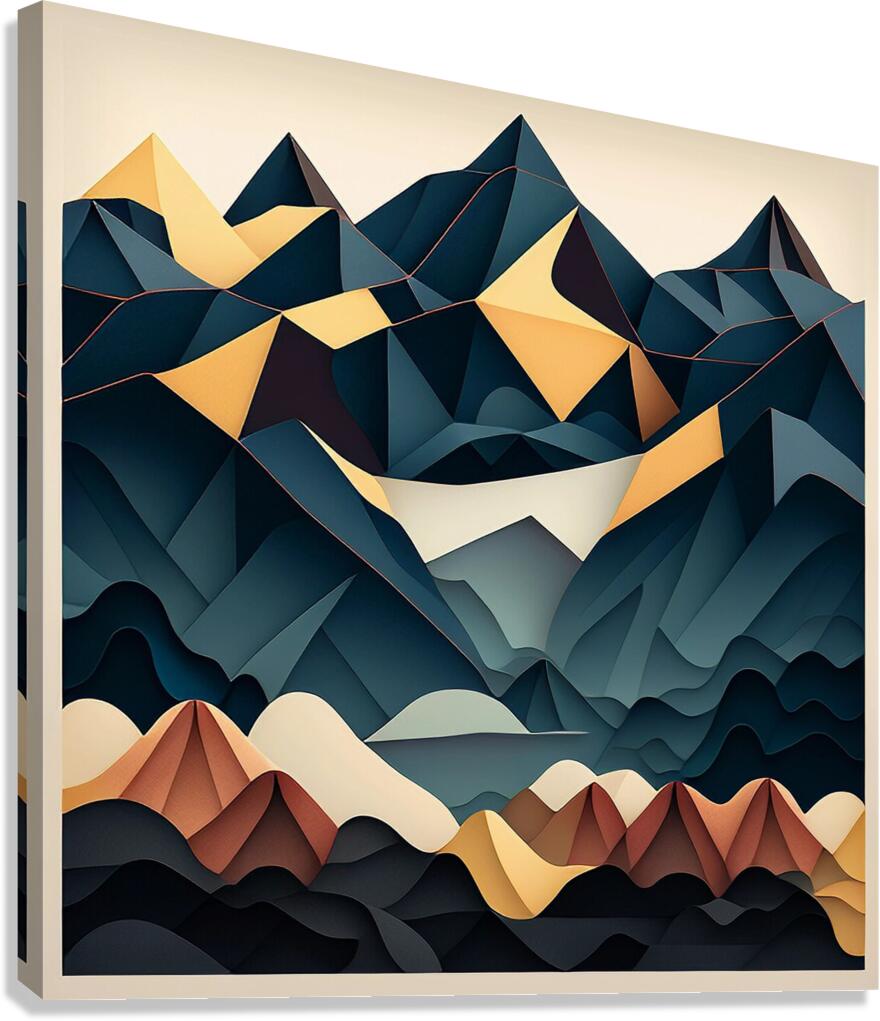 Mountain Geometry Canvas Print