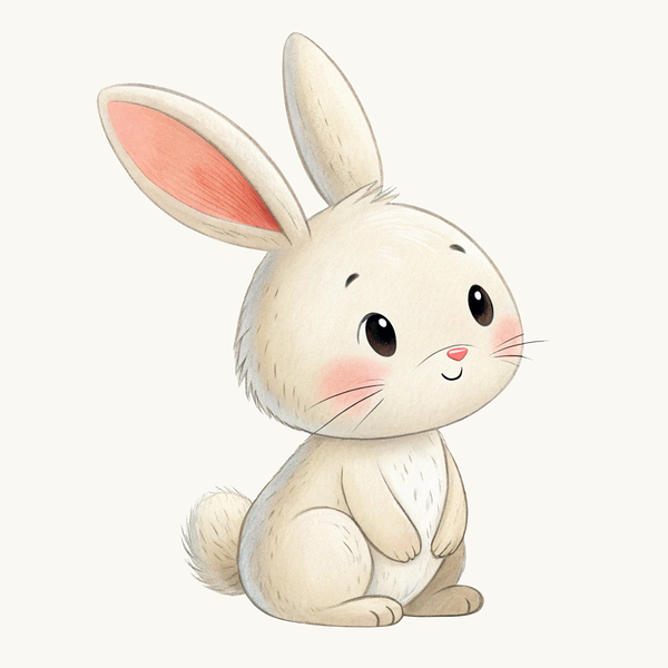 Neutral Baby Bunny Wall Art – Minimal Scandinavian Nursery Decor by GENTLE GROWTH KIDS STUDIO