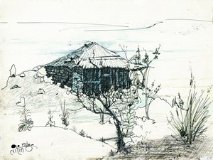Hut on hill
