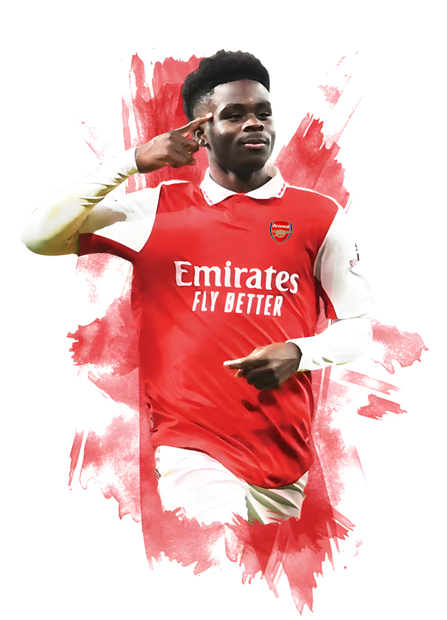 Bukayo Saka Arsenal by KunPact Wall Art