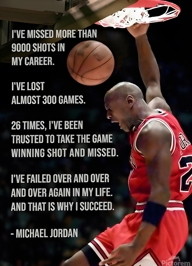 Michael Jordan Quotes by KunPact Wall Art