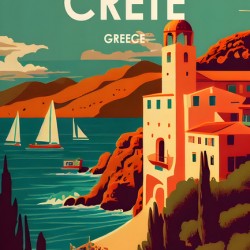 Crete Greece Retro