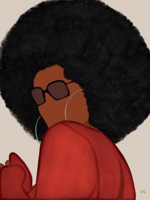 Afrolicious Minimalist Painting Print