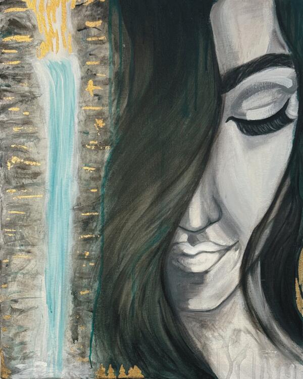 Outpouring Oil Painting Print Print
