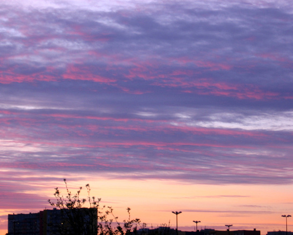 Colorful Sunset Sky Over A City 2 by Fotimenow