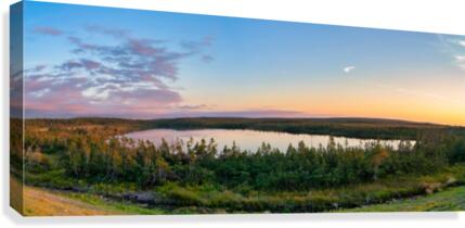 French Lake Sunset Canvas Print