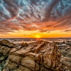 Rocks and Sunset