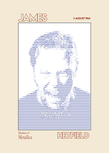 James Hetfield Member of Metallica Ascii art
