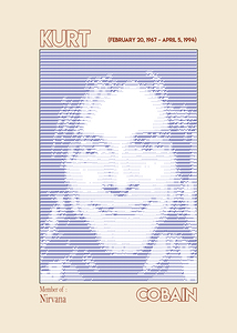 Kurt Cobain Member of Nirvana Ascii art