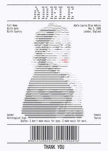 Receipt Art – Adele  