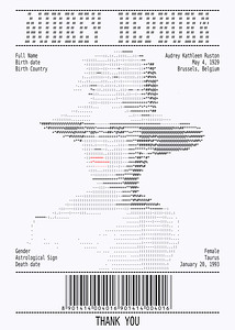 Receipt Art – Audrey Hepburn