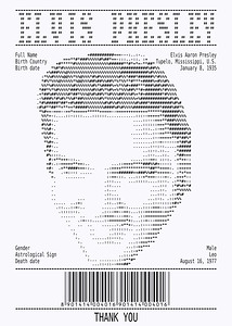 Receipt Art – Elvis Presley
