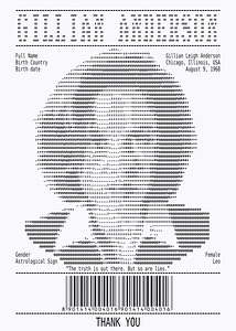 Receipt Art – Gillian Anderson