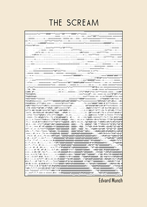 The Scream – Edvard Munch [ascii art]
