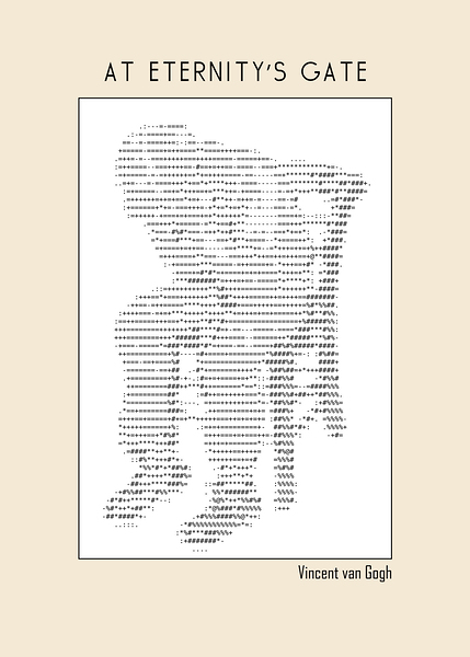 At Eternity’s Gate - Vincent van Gogh – ascii art by Doa Project