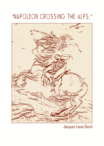 Napoleon Crossing the Alps” – Jacques Louis David by Doa Project
