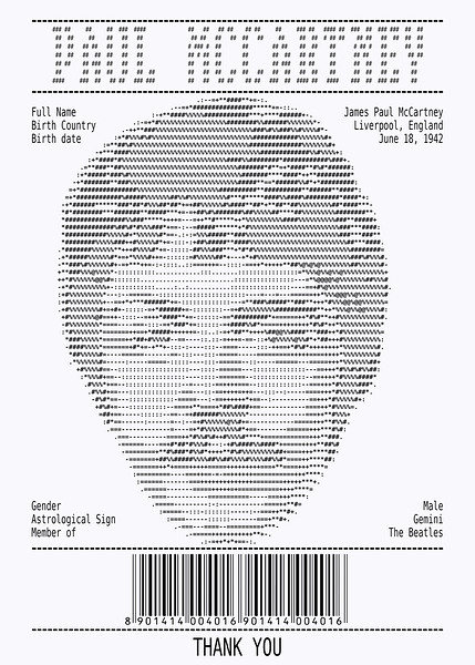 Receipt Art – Paul McCartney by Doa Project