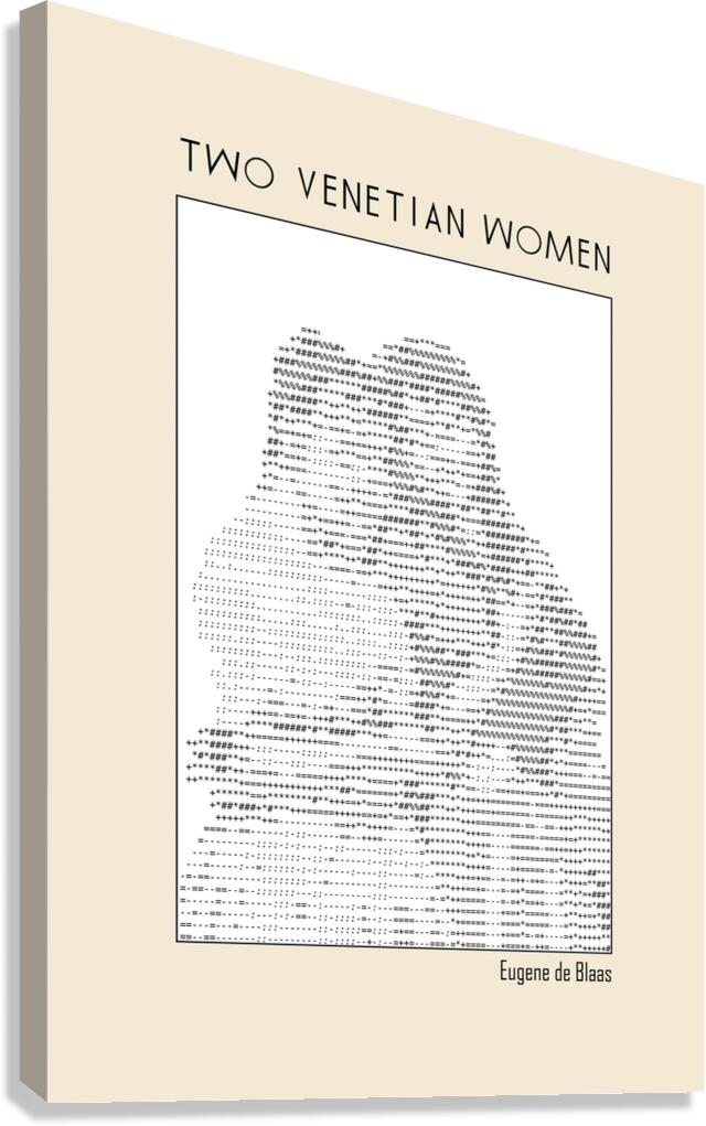 Two Venetian Women [ascii art] by Doa Project Wall Art