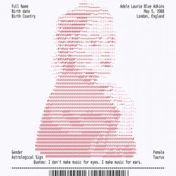 Receipt Art – Adele Red