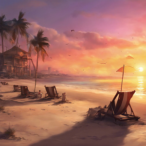 276089 Sunset time on the beach  xl 1024 v1 0