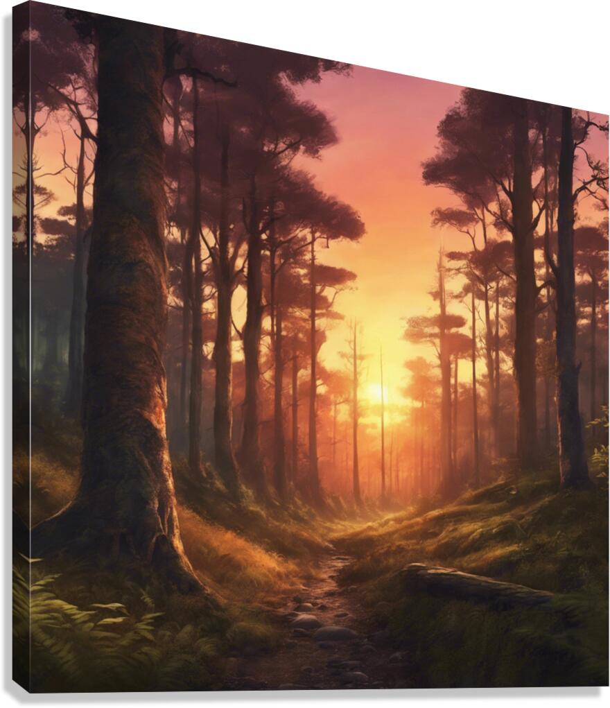 808092 Pictures of a forest at sunset  xl 1024 v1 Canvas Print
